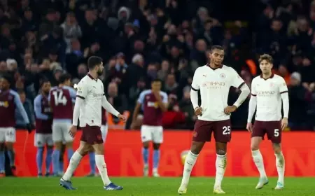 Alih-Alih Pepet Arsenal, Manchester City Justru Keok di Villa Park