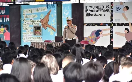 Tingkatkan Keselamatan Jalan, Satlantas Polresta Malang Kota Gencar Edukasi Lalu Lintas di Sekolah