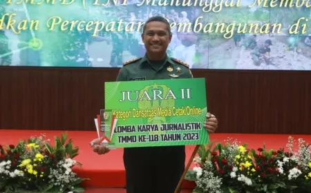 Kodim 0818 Kabupaten Malang-Batu Sabet Juara II Lomba Karya Jurnalistik