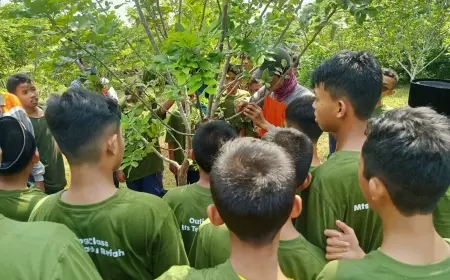 Pasca Ujian Semester, Pesantren di Gresik Ajak Santri Berpetualang di Kebun Melon