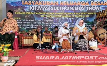 Tutup Bulan Suro, KH Mas Sulthon Helat Tasyakuran Bersama Warga