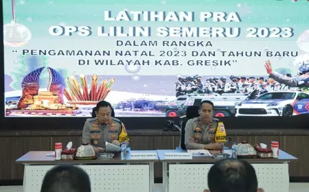 Ratusan Personil Gabungan Siap Amankan Nataru di Gresik