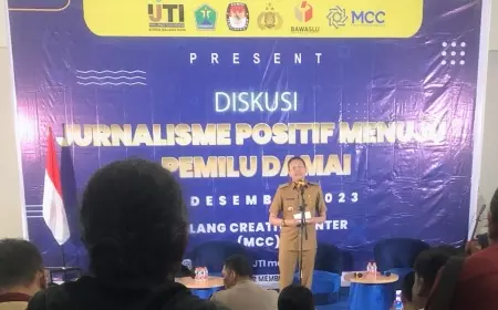 Buka Diskusi Publik 'Jurnalisme Positif Menuju Pemilu Damai', Ini Harapan PJ Wali Kota Malang