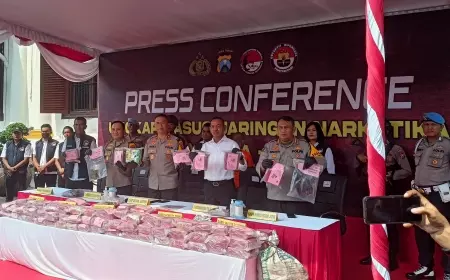 Simpan 144 kg Sabu Siap Edar, Polisi Amankan Pasutri Jaringan Narkoba Sumatra-Jawa