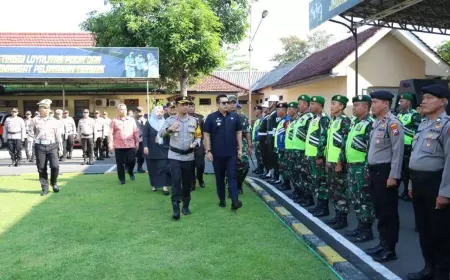 Operasi Lilin Semeru Polres Mojokerto Kota Libatkan Sekitar 200 Personel Gabungan