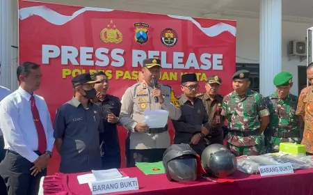 Ribuan Miras dan Ratusan Knalpot Brong Dimusnahkan Polres Pasuruan Kota