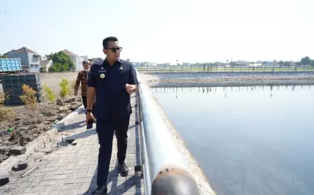 Antisipasi Bencana Banjir, Pj Wali Kota Mojokerto Tinjau EWS Hingga Rumah Pompa