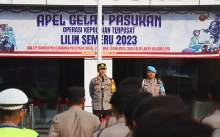 Cek Kesigapan Pasukan Pengamanan Nataru, Kapolres Bojonegoro Gelar Apel Siaga