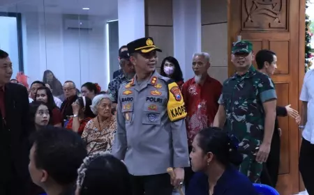 Kapolres AKBP Mario Prahatinto Keliling Gereja di Bojonegoro