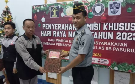 15 WBP Lapas Pasuruan Dapat Remisi Khusus, 1 Langsung Bebas