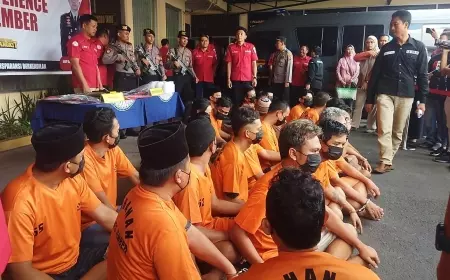 Polres Jember Pamerkan Puluhan Tahanan Kasus Narkoba