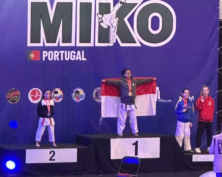 Siswi Banyuwangi Raih Dua Emas dalam Kejuaraan Dunia Karate di Portugal