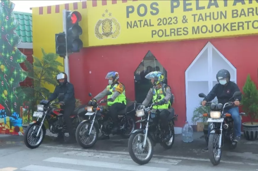 Kapolres Mojokerto Cek Kesiapan Operasi Lilin Semeru dengan Patroli Bermotor