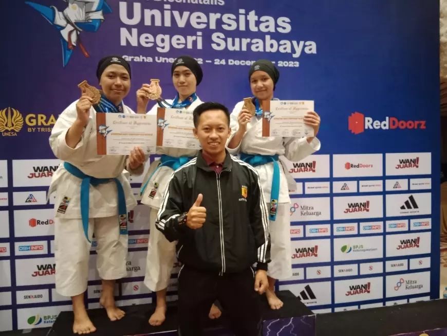 Atlet FORKI Kota Malang Raih Medali di Kejuaraan Internasional Karate Championship Piala Rektor UNESA
