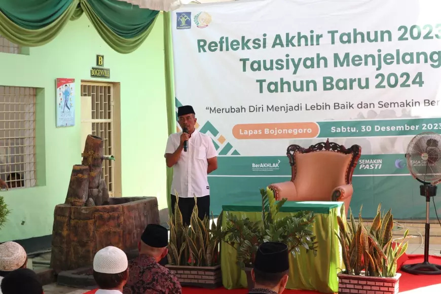 Refleksi Akhir Tahun, Lapas Bojonegoro Gelar Pengajiandan Doa Bersama WBP