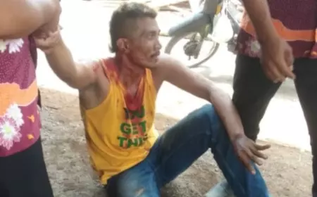 Pelaku Motor Babak Belur Dimassa