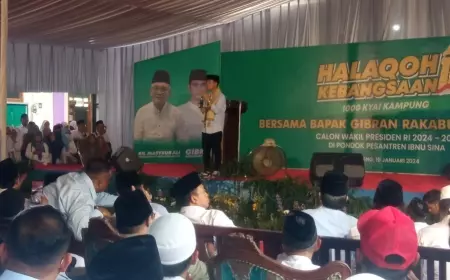 Gibran Janjikan Dana Abadi Pesantren di Hadapan Ribuan Kyai di Banyuwangi