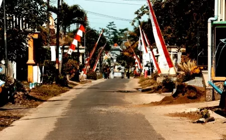 Pelebaran Jalan Poros Wonorejo Singosari Malang Rampung Warga Syukuran Bersama Bupati