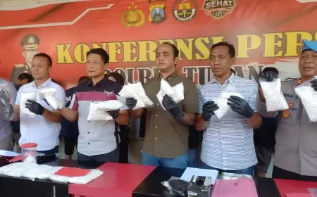 Polres Tuban Tangkap Tersangka dengan Barang Bukti Ribuan Pil Karnopen