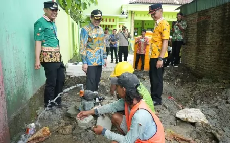 Pj Bupati dan BPBD Bojonegoro Tinjau Pengeboran Sumur Air Bersih