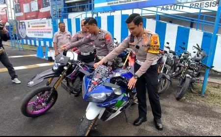 Satlantas Polres Bojonegoro Amankan Ratusan Kendaraan Pelanggar Lalulintas