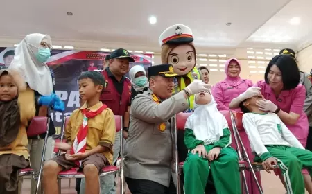 Polresta Banyuwangi Turut Terlibat Sukseskan Imunisasi Polio