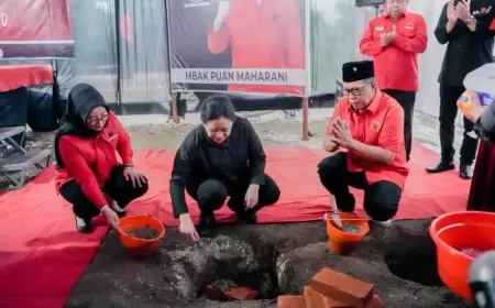 DPC PDIP Bojonegoro Bangun Gedung Baru, Bakal Dinamai 'Panti Marhaen Dr Taufiq Kiemas'