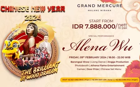 Sambut Imlek, Grand Mercure Malang Mirama Hadirkan Alena Wu