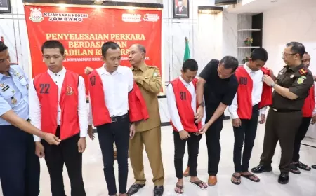 Kejari Jombang Selesaikan Masalah Perguruan Silat Dengan Restorative Justice