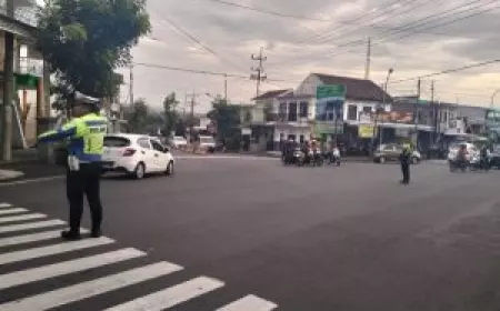 Satlantas Polres Batu Pastikan Poros Pagi Maksimal