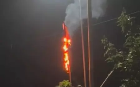Ketua RT Bakar Bendera Parpol PDI Perjuangan di Ngajum Kabupaten  Malang