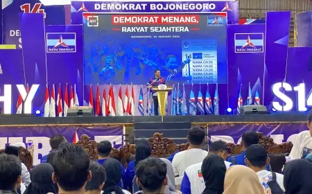 AHY Hadiri Rapat Tertutup Partai Demokrat Bojonegoro