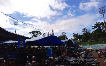 Revitalisasi Stadion Brantas Tunggu Perpindahan PKL Pasar Pagi