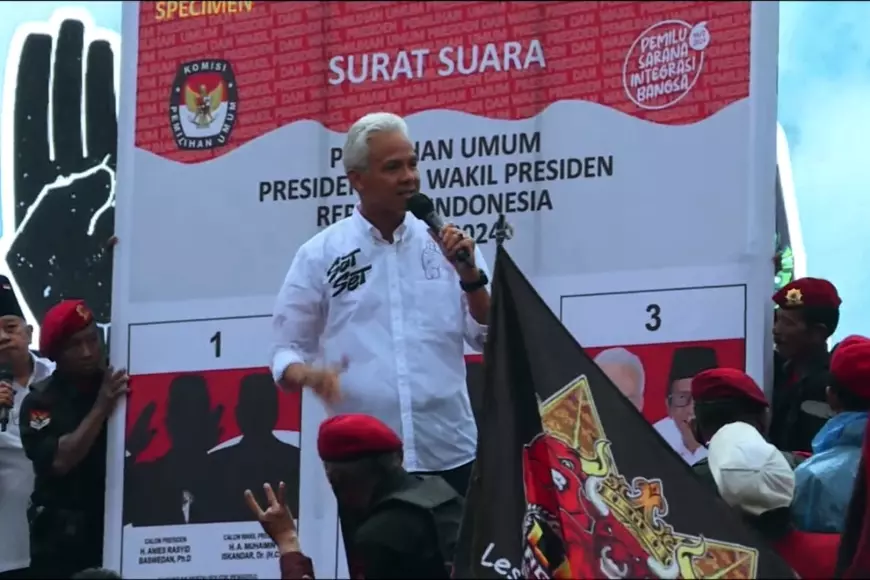 Ganjar Pranowo Simulasi Pencoblosan Dalam Kampanye Akbar Di Malang ...