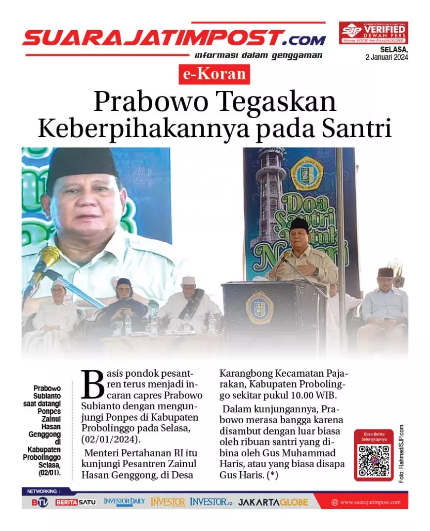 eKoran, Edisi Selasa 2 Januari 2024