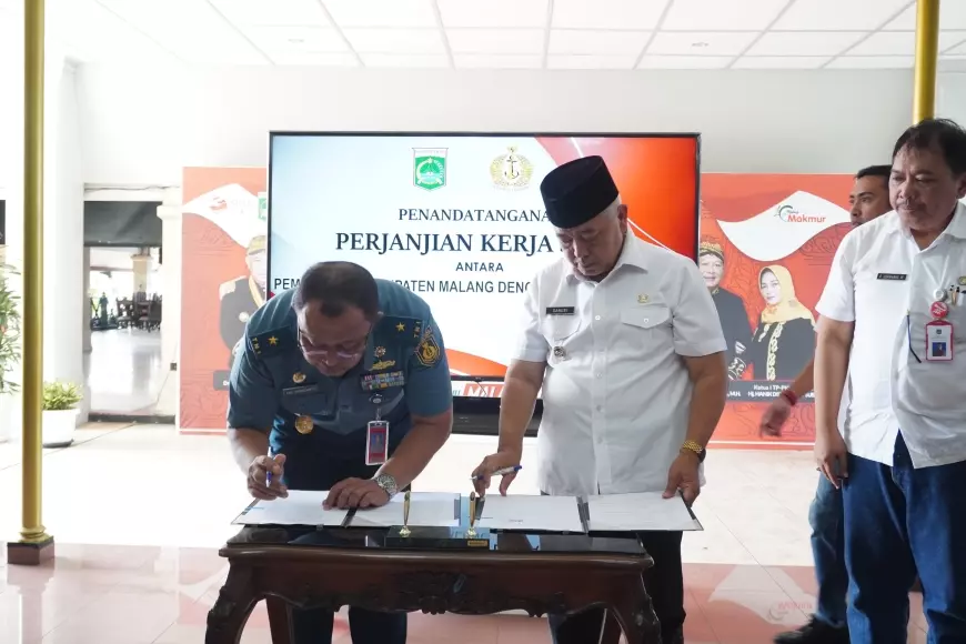 Pemkab Malang Kerja Sama Dengan TNI AL Proyeksikan Infrastruktur Jalan