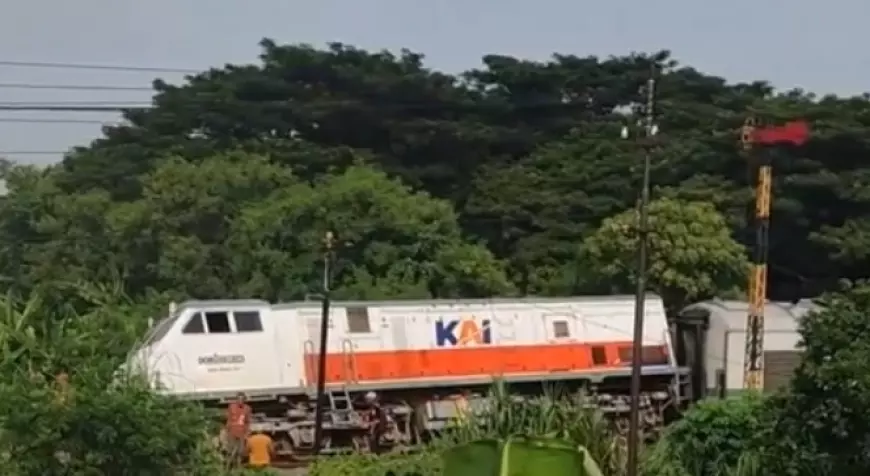 Jalur Kereta Terganggu Imbas KA Pandalungan Anjlok di Tanggulangin