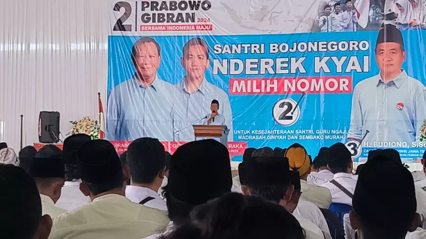 Ribuan Santri Bojonegoro Ikrar Menangkan Prabowo-Gibran