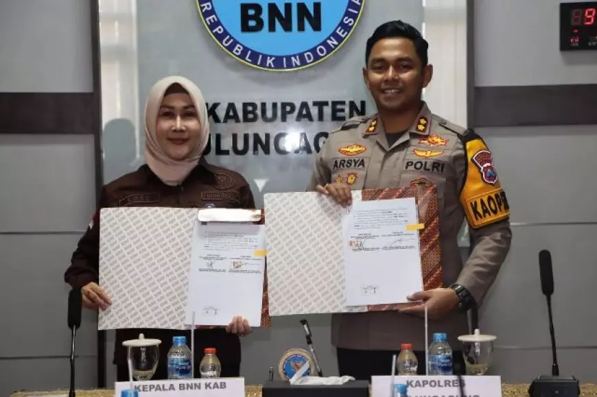 Perkuat Sinergitas Wujudkan Indonesia Bersinar,  BNNK Tulungagung Jalin PKS Dengan Polres Tulungagung