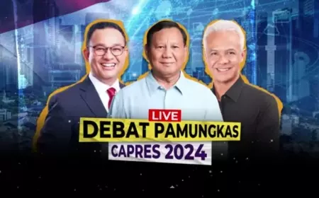 Saksikan Debat Pamungkas di Debat Capres Kelima, Minggu 4 Februari 2024