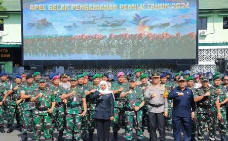 Pemilu 2024 di Jawa Timur, 18.287 Pasukan Gabungan Siap Amankan 118.708 TPS