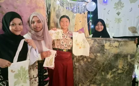 SMAN 9 Surabaya Adakan Gelar Karya P5 Kurikulum Merdeka, Kreasikan Batik Ecoprint