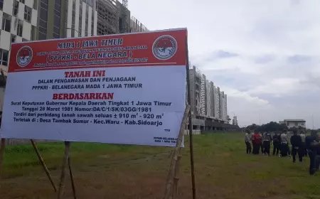 Sengketa Lahan Sawah di Desa Tambak Sumur Berlanjut, Warga Protes Pasang Papan Larangan