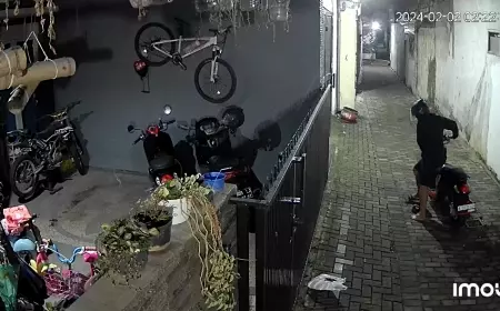 Maling 'Sopan' Sukses Ambil Sepeda Motor Warga Dadaprejo.
