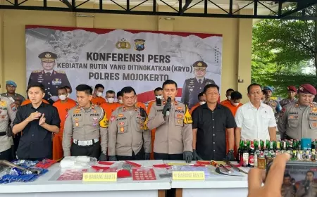 Jaga Kamtibmas Jelang Pemilu, Polres Mojokerto Ungkap Hasil Razia Cipta Kondisi