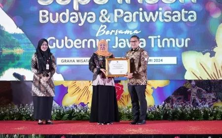 Pj Walikota Batu Raih Penghargaan Kepala Daerah Pendukung Pariwisata Terbaik