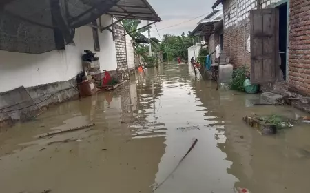 Cuaca Ekstrem Picu Banjir di Lamongan Meluas, BPBD Himbau Warga Waspada