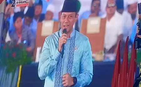 AHY Ajak Pendukung Menangkan Prabowo-Gibran Satu Putaran