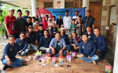 Bakti Sosial ke Anak Yatim Jadi Puncak HPN 2024 PWI Mojokerto