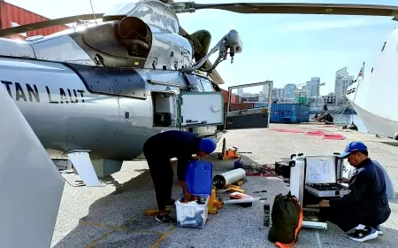 Helikopter Panther AS 565 MBe HS1305 Jalani Perawatan Berkala di Lebanon